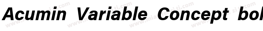 Acumin Variable Concept bold字体转换